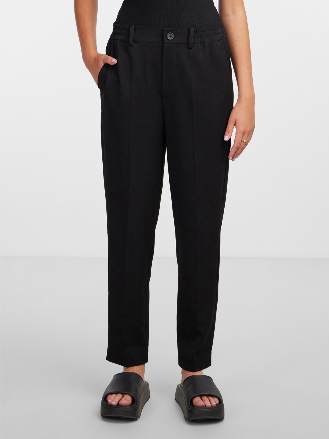 Pccamil hw ankle pant noos Black