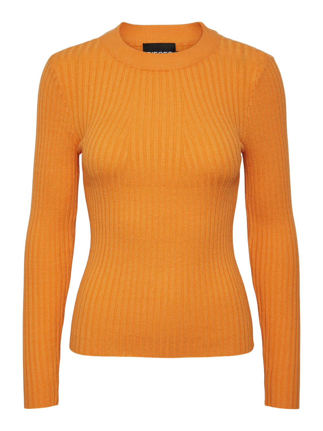 Pccrista ls o-neck knit noos bc Tangerine