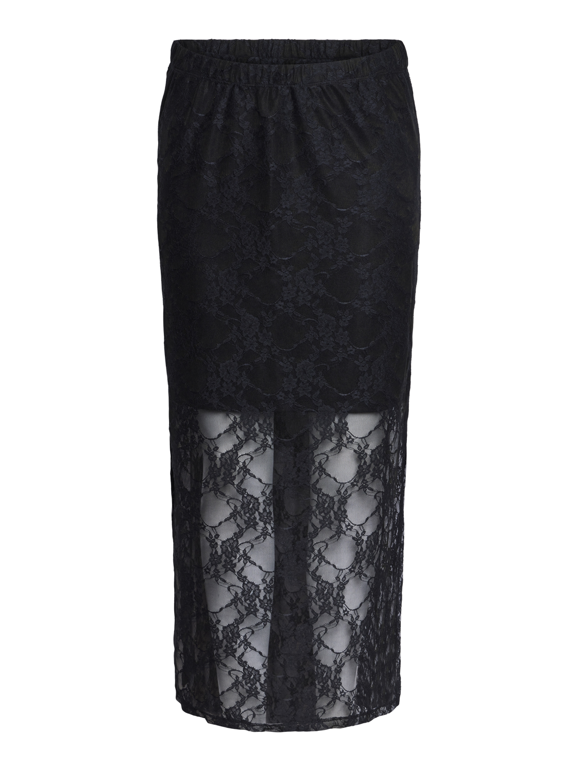 Pcnacy lace mw ankle skirt mm Black