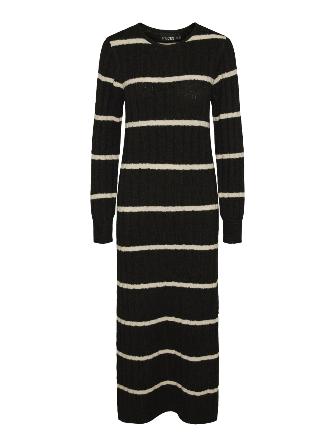 Pcnonna ls ankle knit dress d2d Black