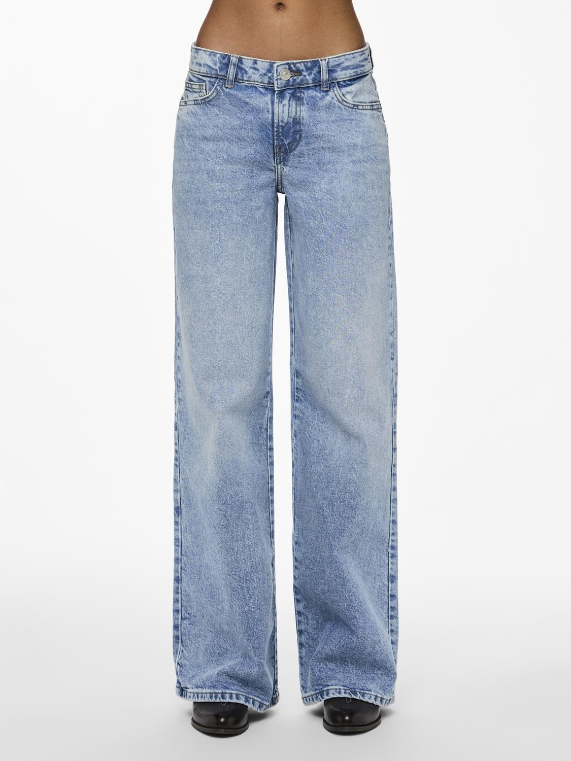 Pcselma lw brede jeans lb noos bc Lyseblå denim