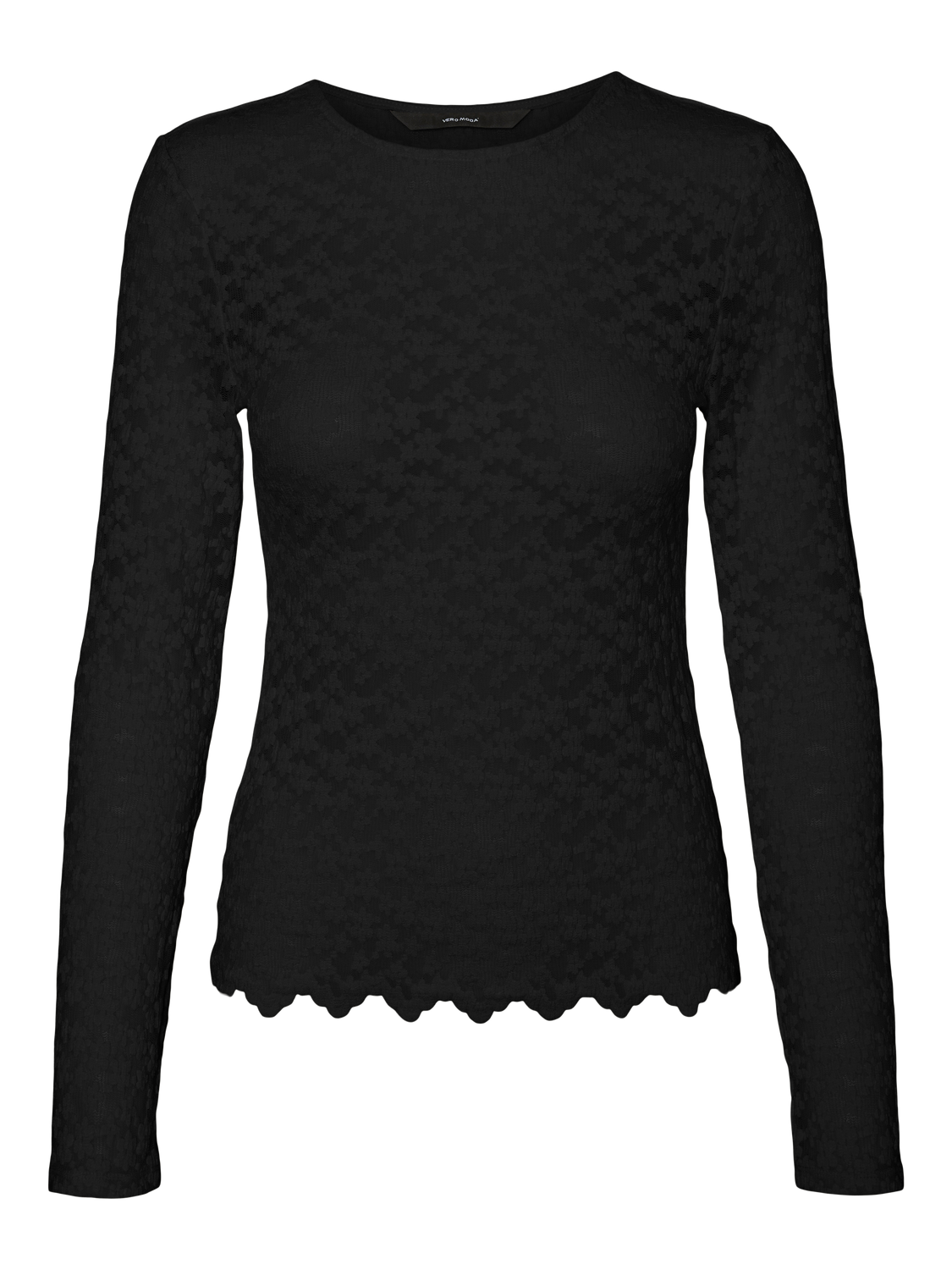 Vmamy ls lace midi top jrs Black