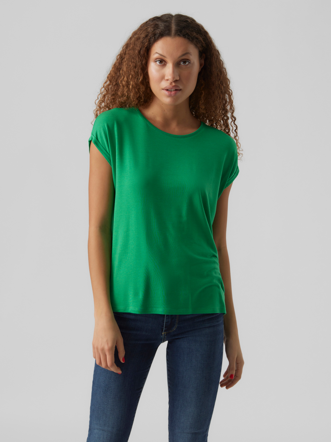 Vmava plain ss top gajrs noos Bright green