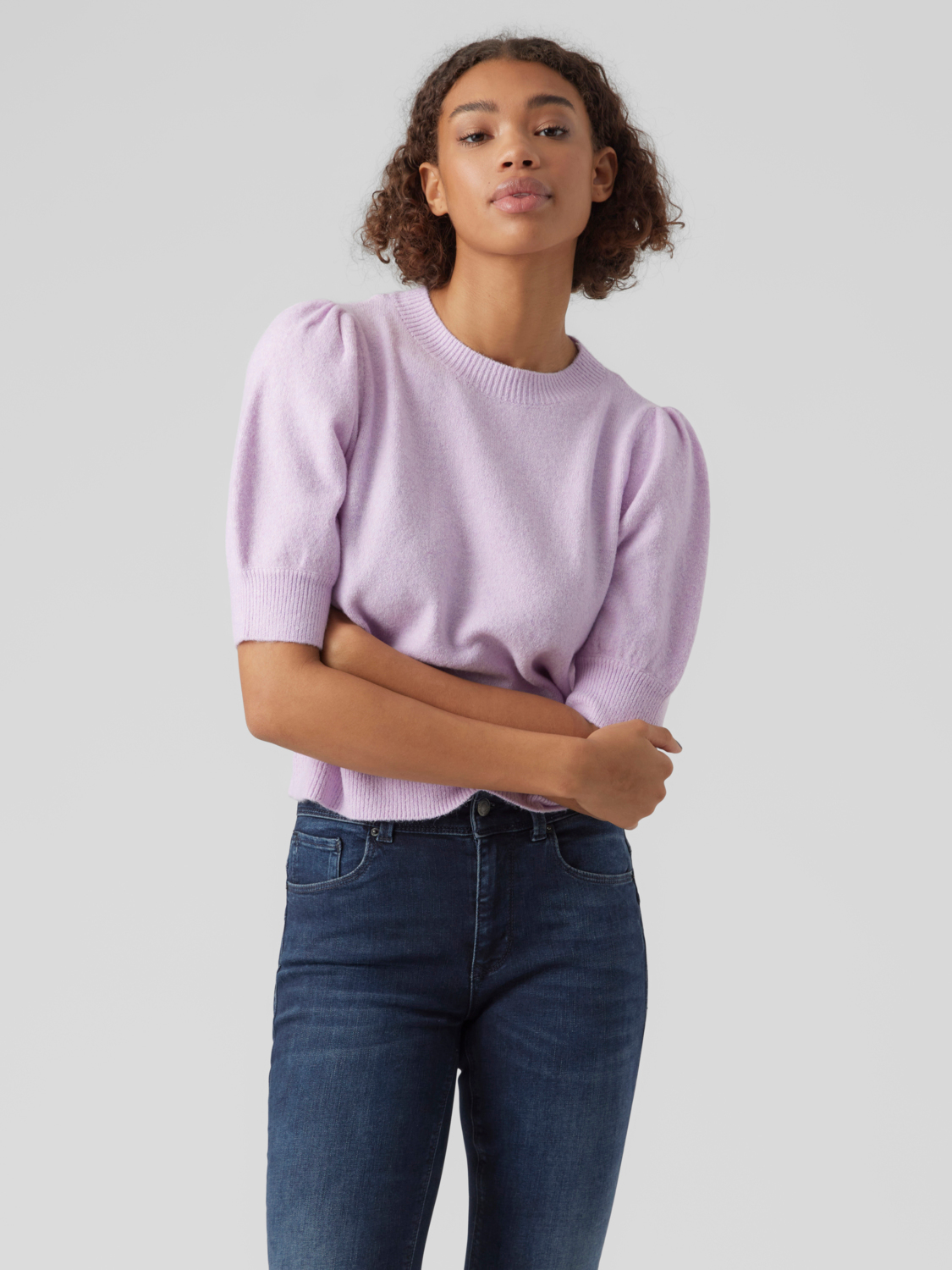 Vmdoffy 2/4 o-neck pullover ga noos Orchid bloom