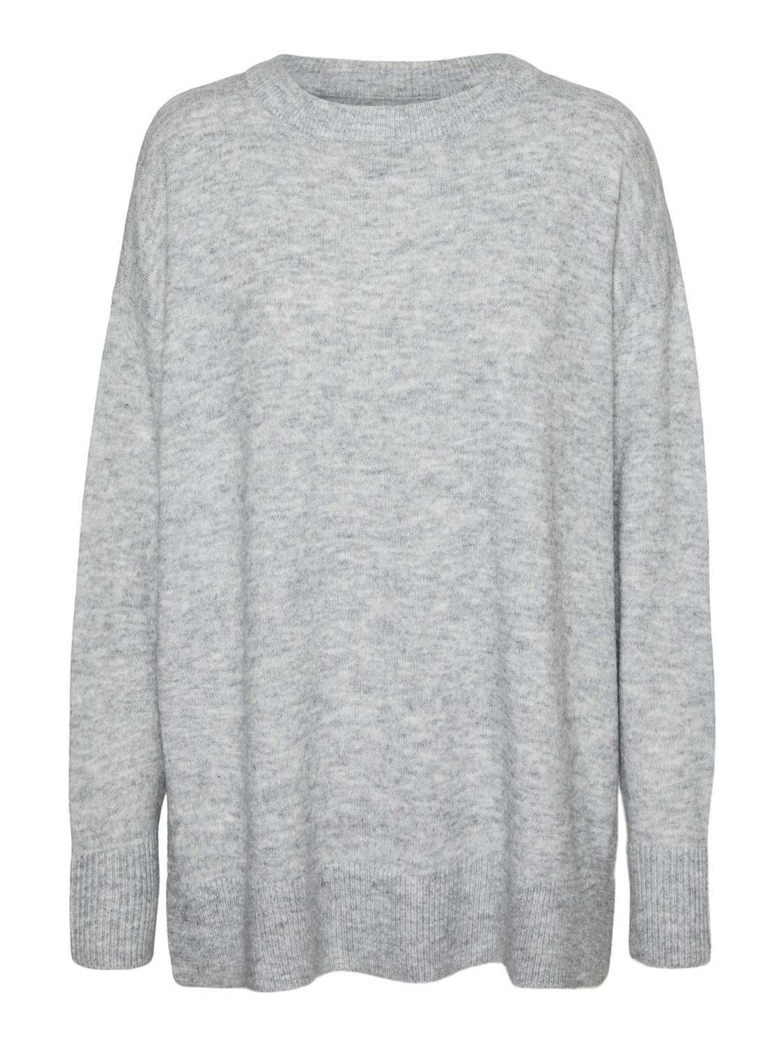 Vmfiluca ls o-neck long pullover ga noos Light grey melange