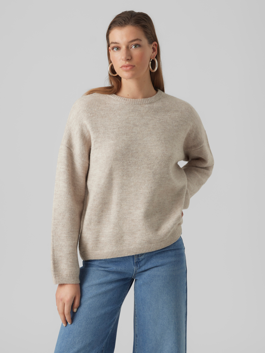 Vmgemma ls o-neck knit vma noos Plaza taupe