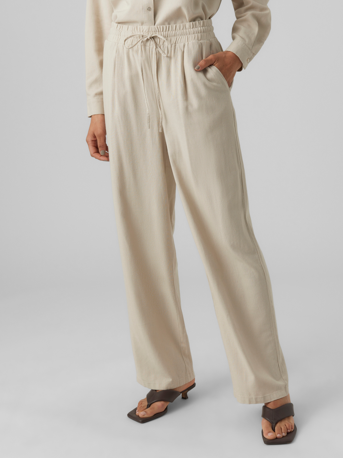 Vmjesmilo wide pants ga noos Silver lining