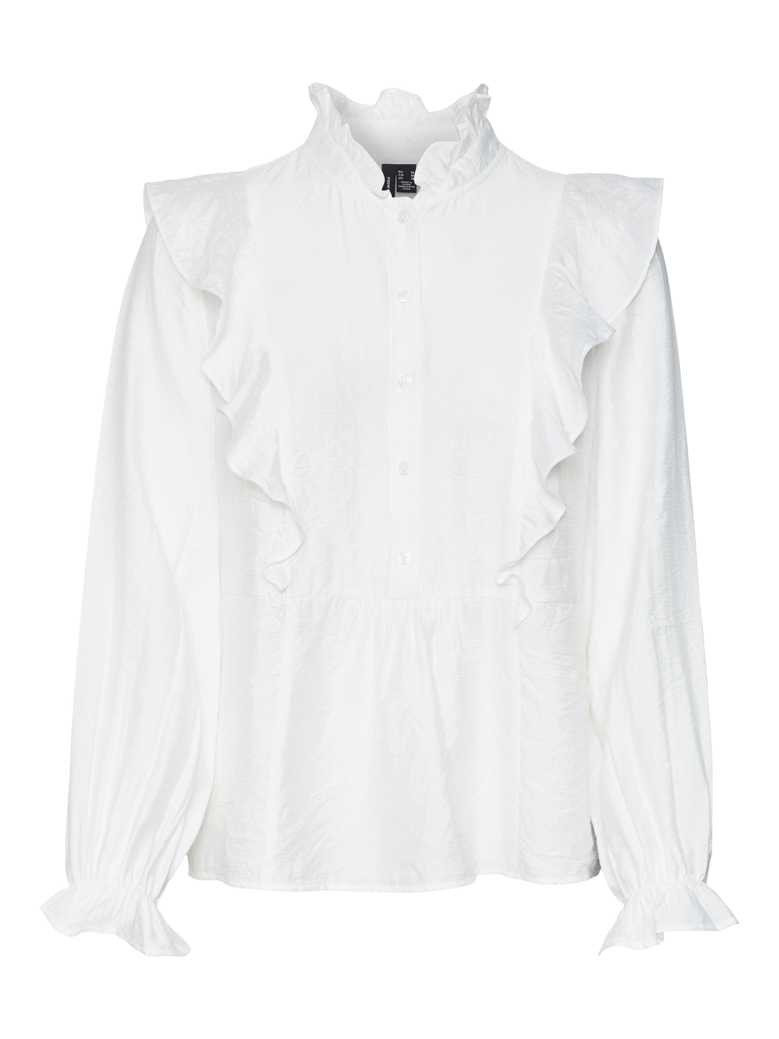 Vmkammi l/s flounce top wvn exp Bright white