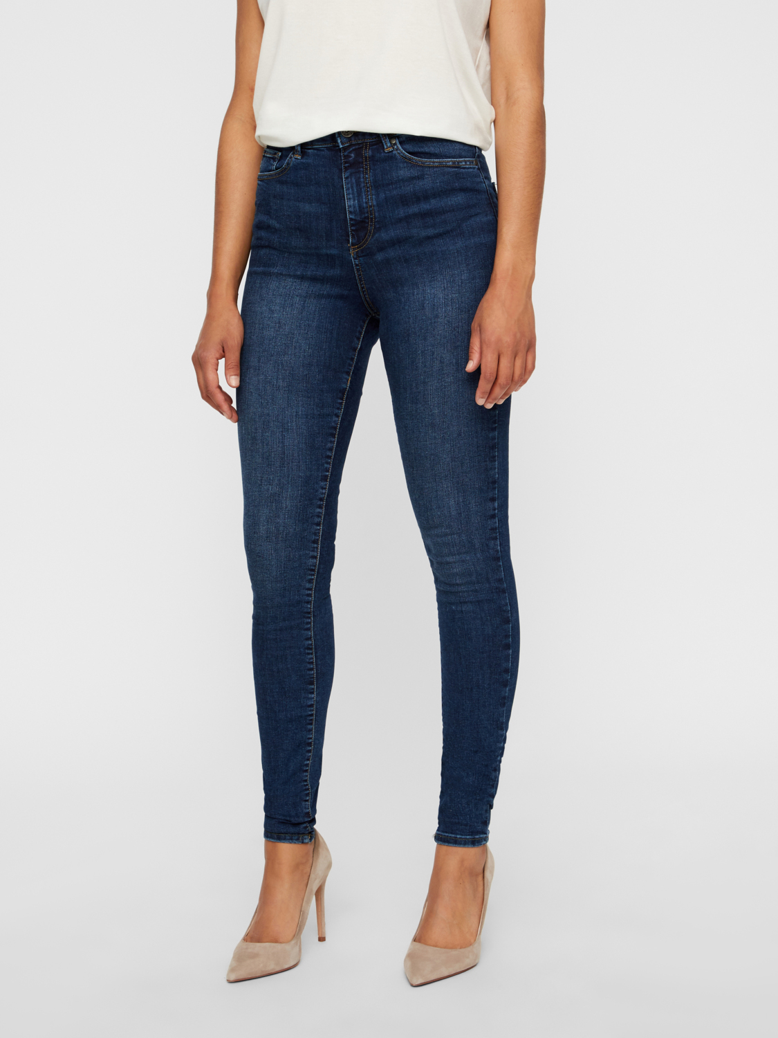 Vmsophia hw skinny jeans md bl noos Medium blue denim