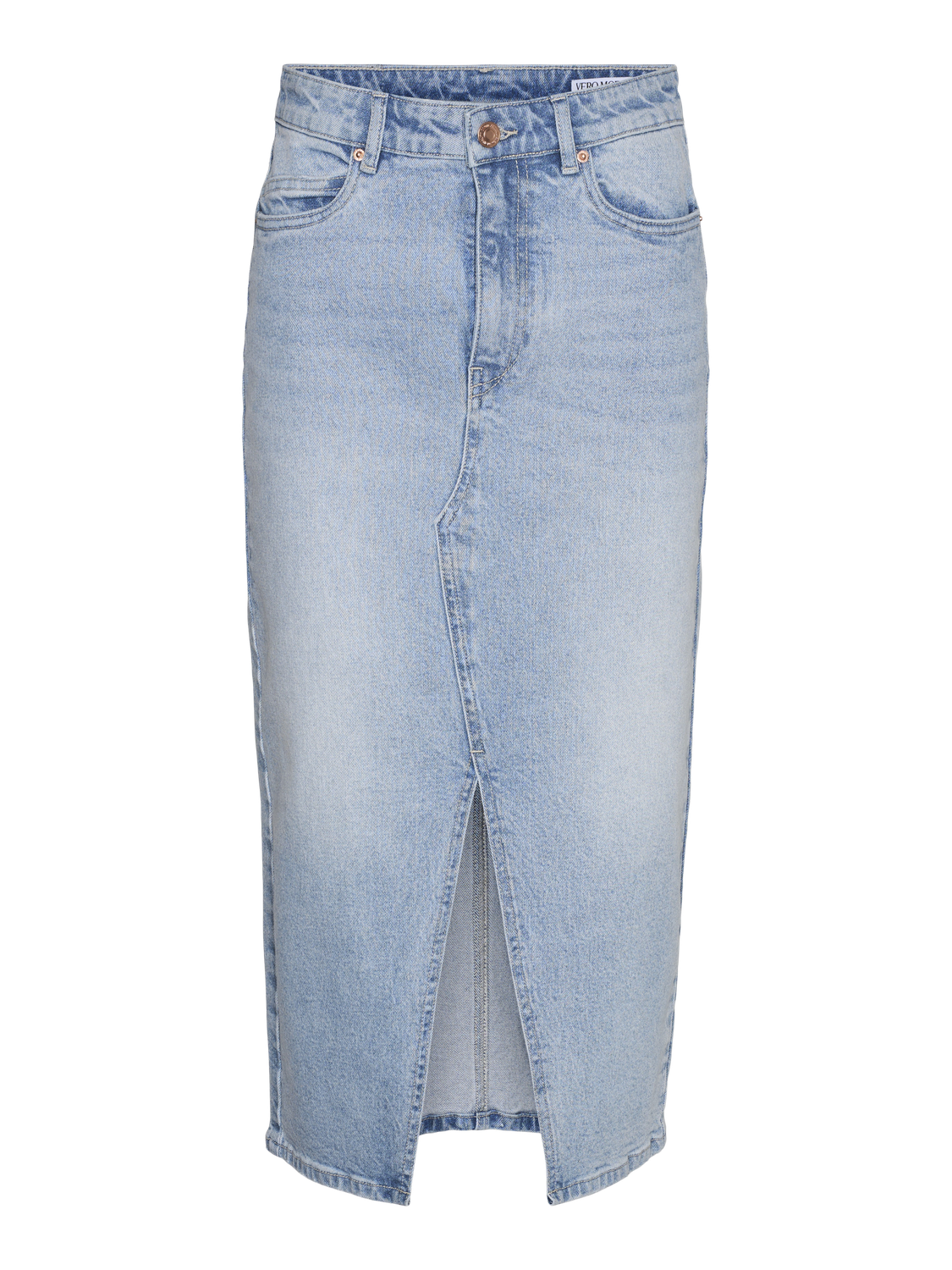 Vmveri hr calf denim skirt ga noos Light blue denim