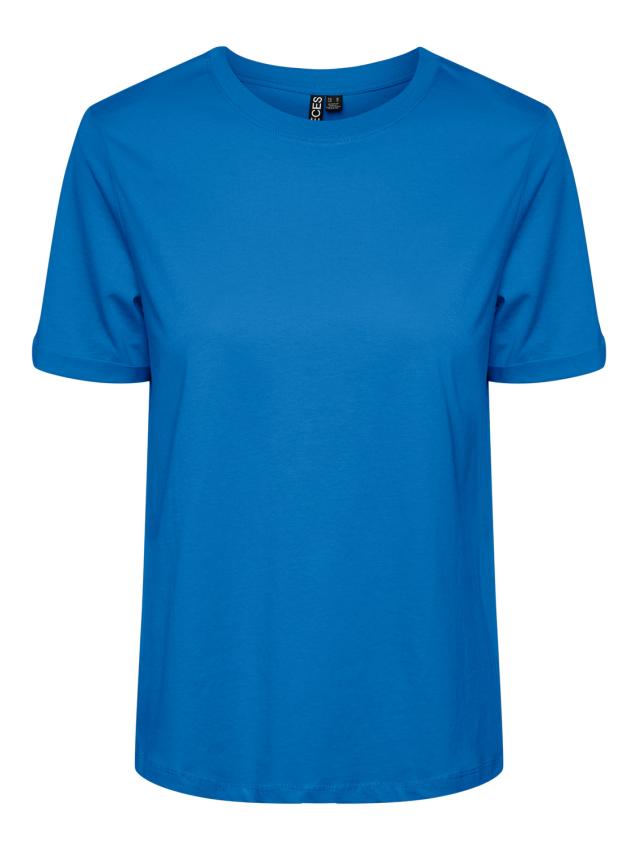 Pcria ss fold up solid tee noos bc French blue