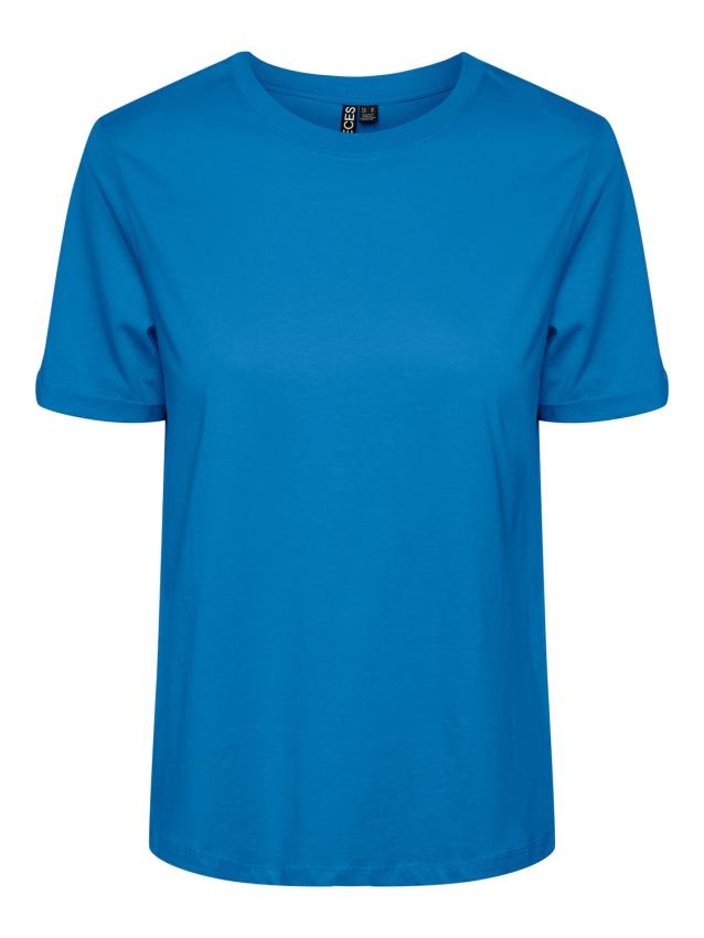 Pcria ss fold up solid tee noos bc Ibiza blue