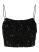 Pcsiggy cropped strap top d2d dmo Black