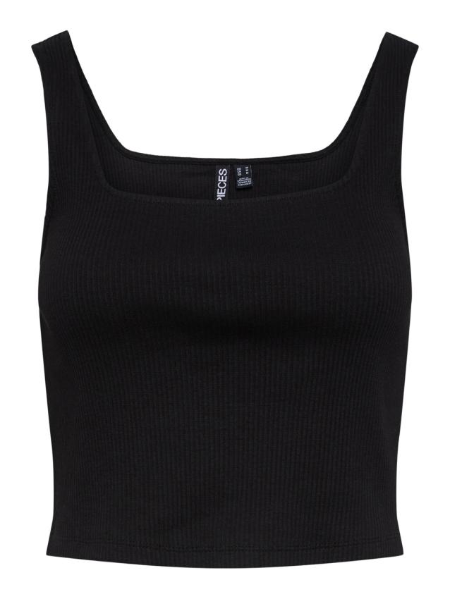 Pcnukisa cropped tank top  noos bc Black