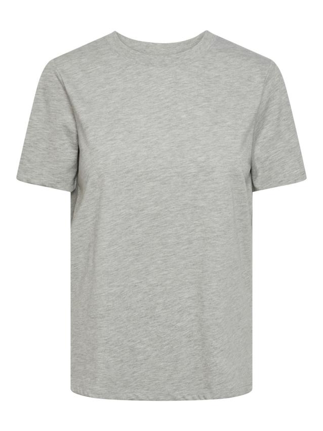 Pcria ss solid tee noos bc Light grey melange