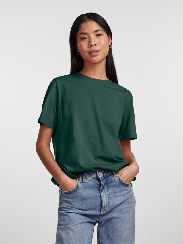 Pcria ss solid tee noos bc Trekking green