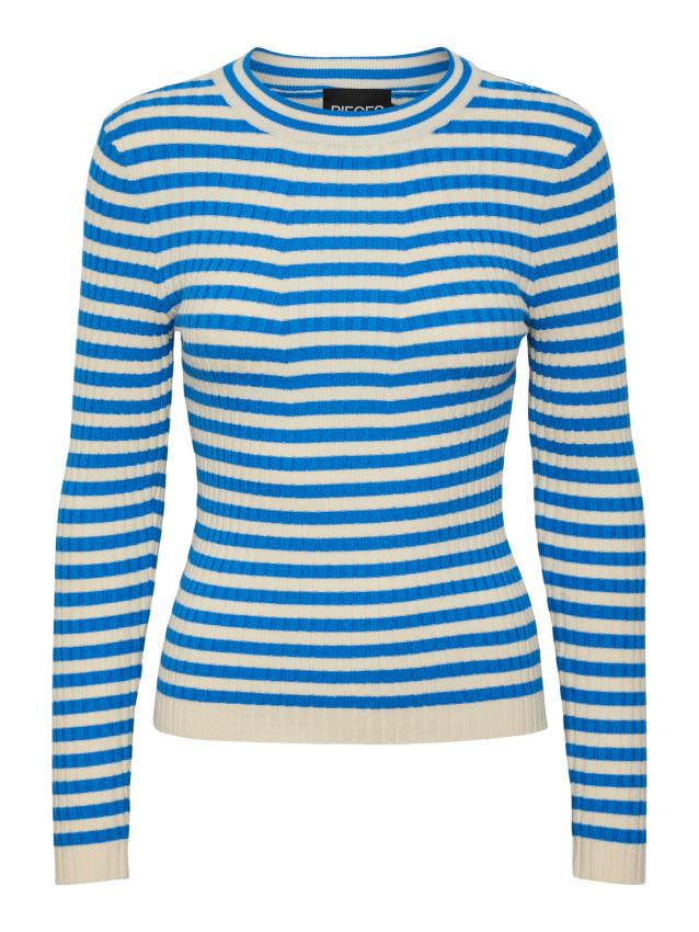 Pccrista ls o-neck knit noos bc French blue