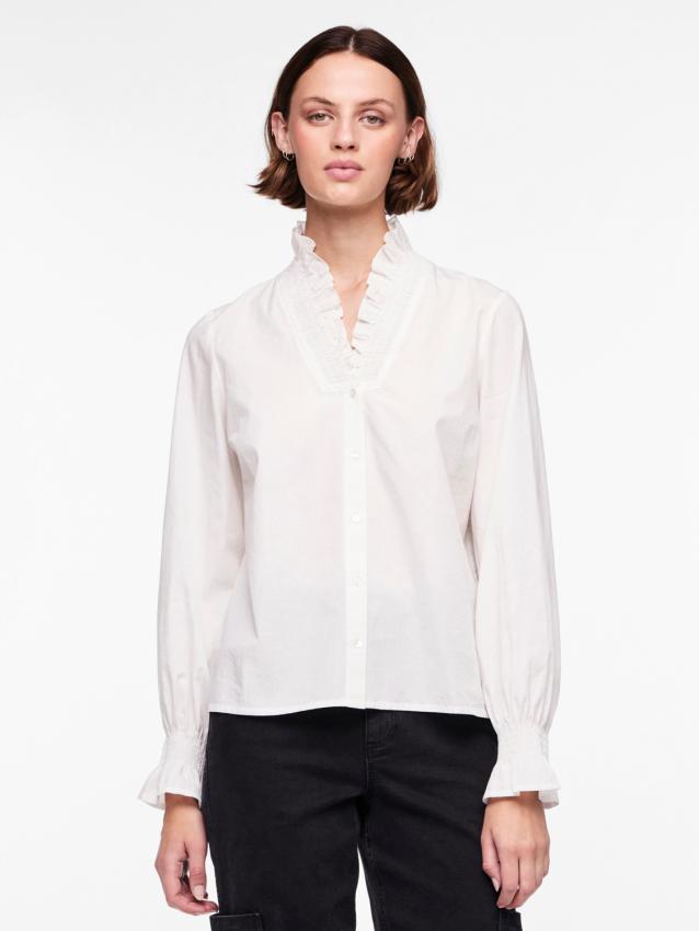 Pcsunny ls shirt d2d Bright white