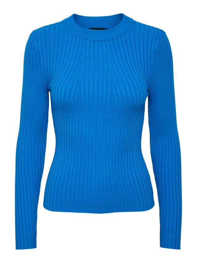 Pccrista ls o-neck knit noos bc French blue