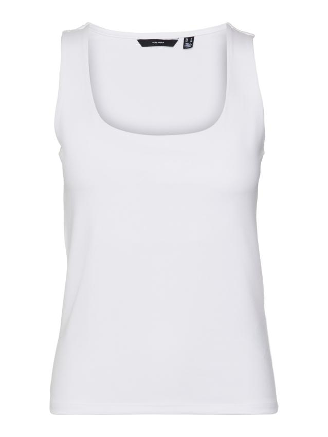 Vmmillion sl square neck top jrs Bright white