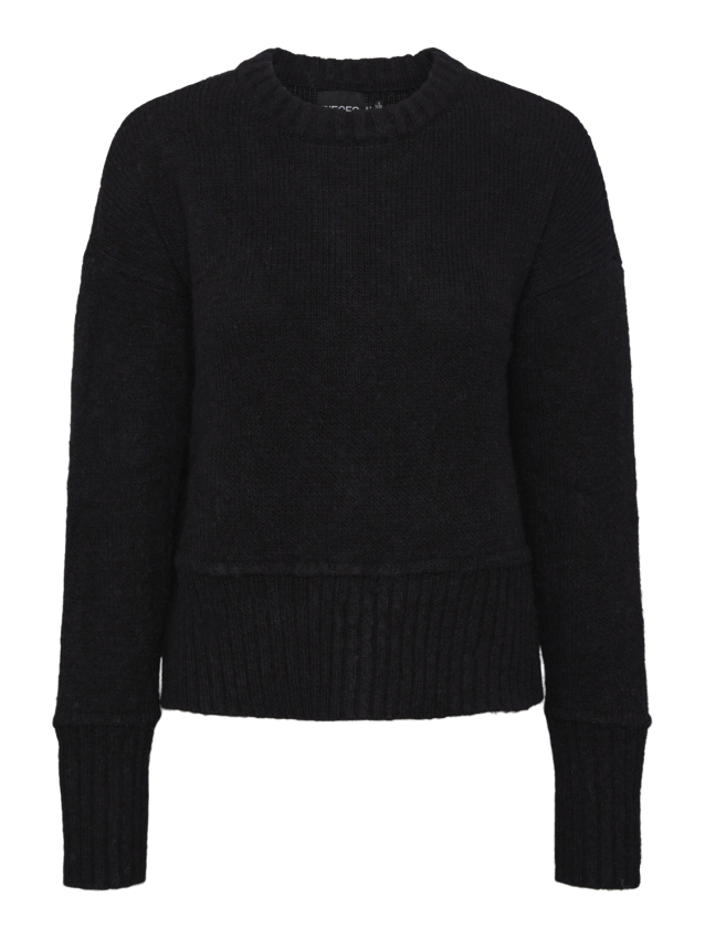 Pckalora ls o-neck knit kac pwp Black