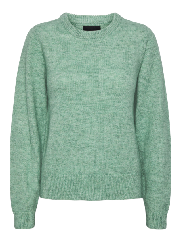 Pckarina ls o-neck knit kac camp Neptune green