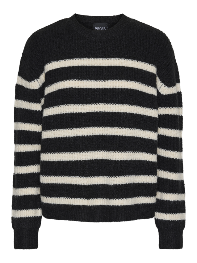 Pcklara ls o-neck knit kac pwp Black