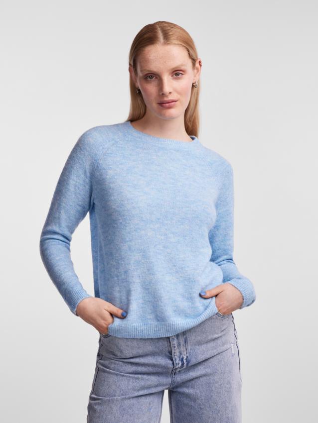 Pcjuliana ls o-neck knit noos bc Airy blue