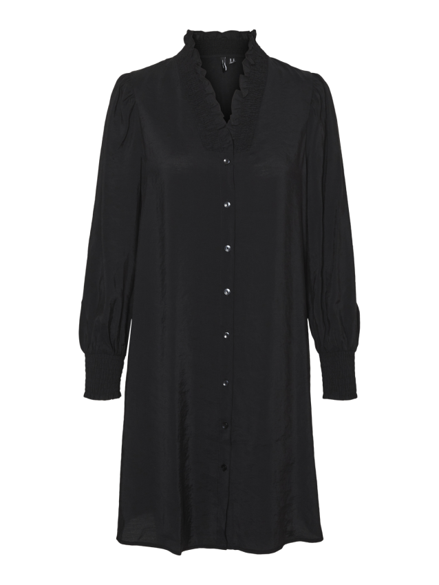 Vmqueeny l/s smock abk dress wvn exp ga Black