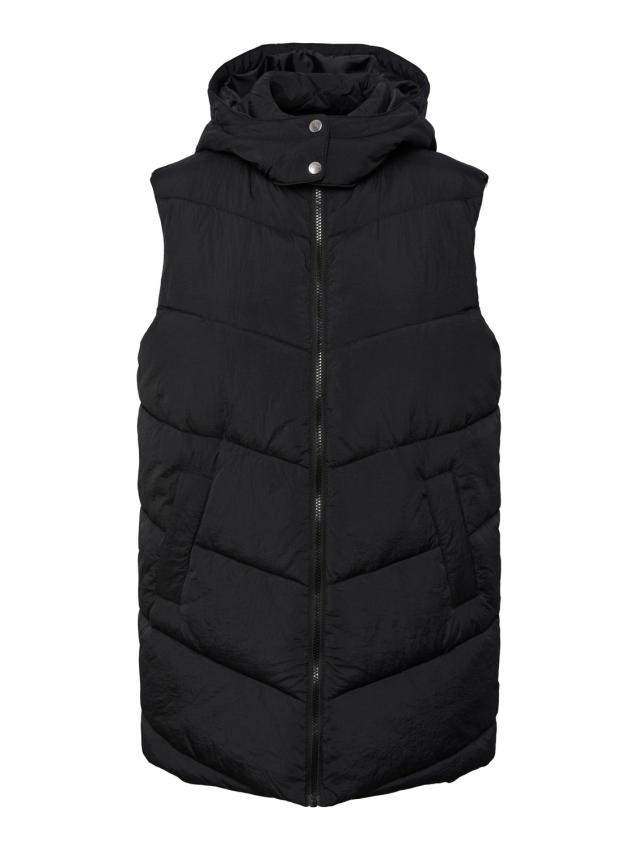 Pcjamilla short puffer vest noos bc Black