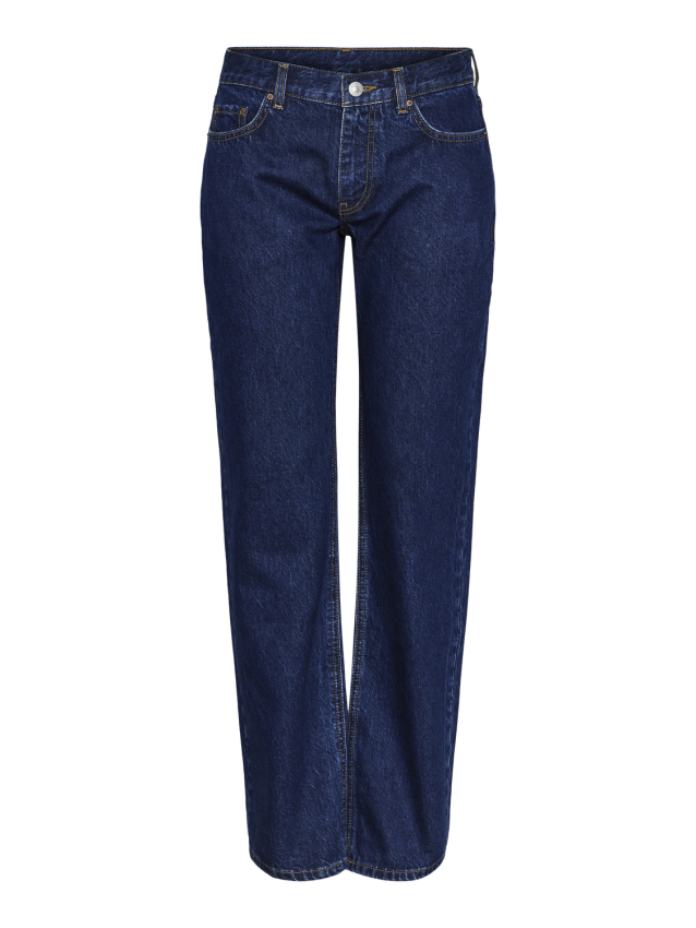 Pclolly low waist denim pants d2d Medium blue denim