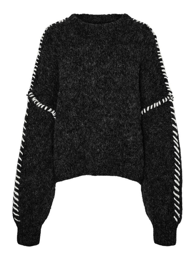 Vmzen ls o-neck pullover ga exp Black