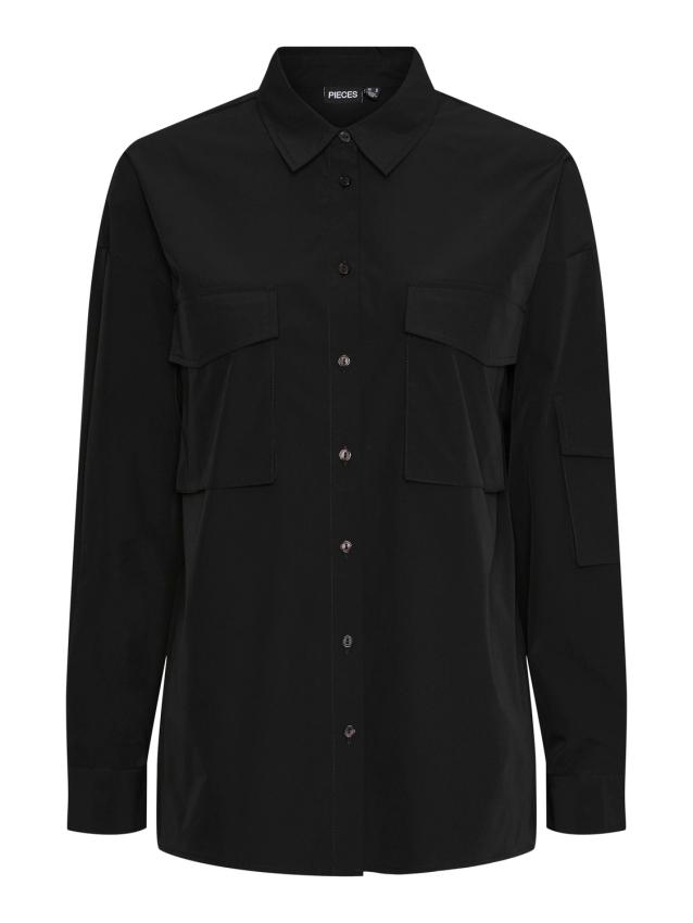 Pcdre ls loose shirt d2d Black